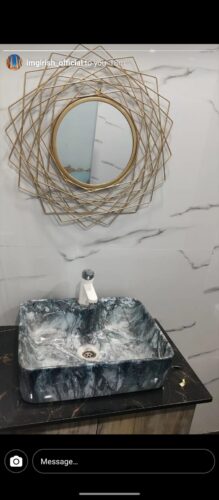 Geometric Wall Accent Mirror photo review