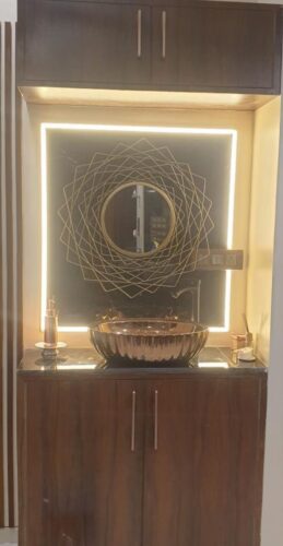 Geometric Wall Accent Mirror photo review