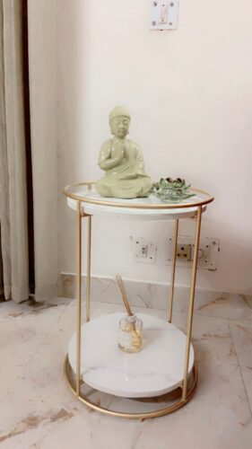 HT Tow Layers Marble Side Table (Gold) photo review